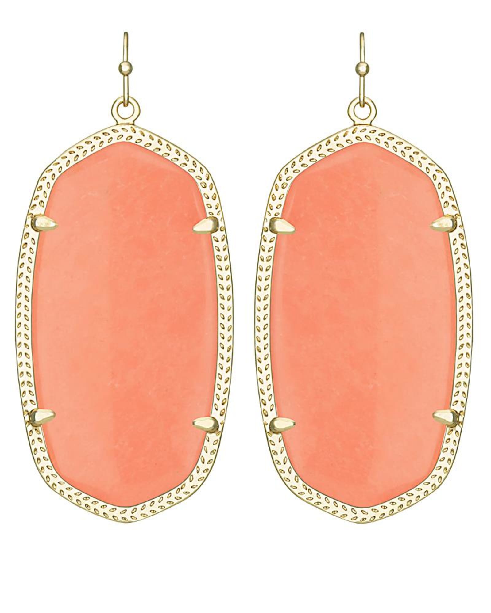 Danielle Earrings in Coral