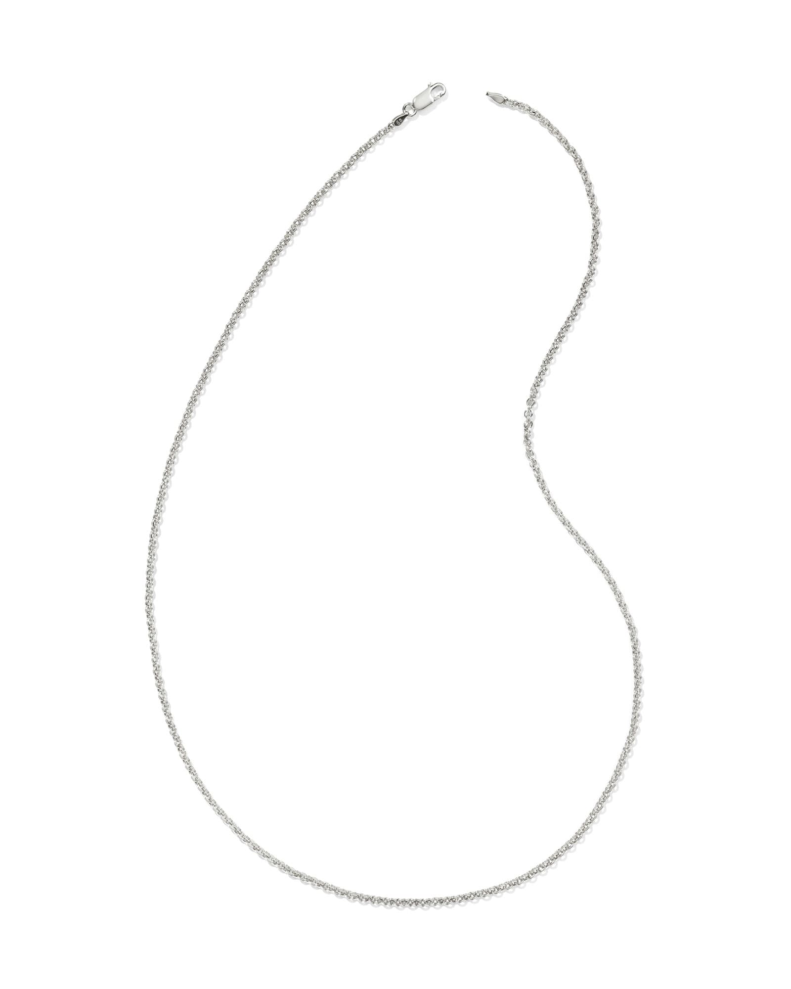 Axel 24" Chain Necklace in Oxidized Sterling Silver