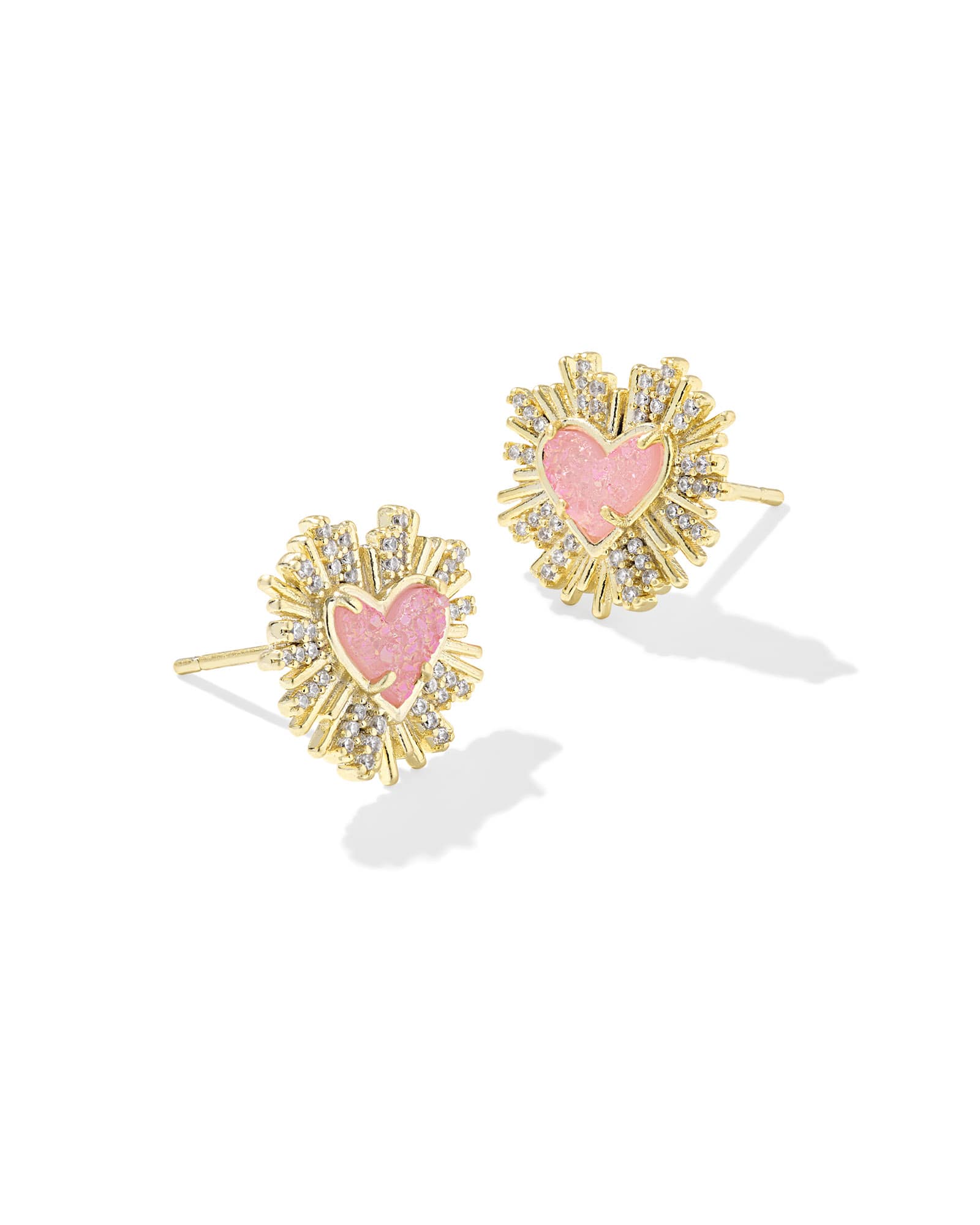 Dolly Parton x Kendra Scott Ari Heart Gold Stud Earrings