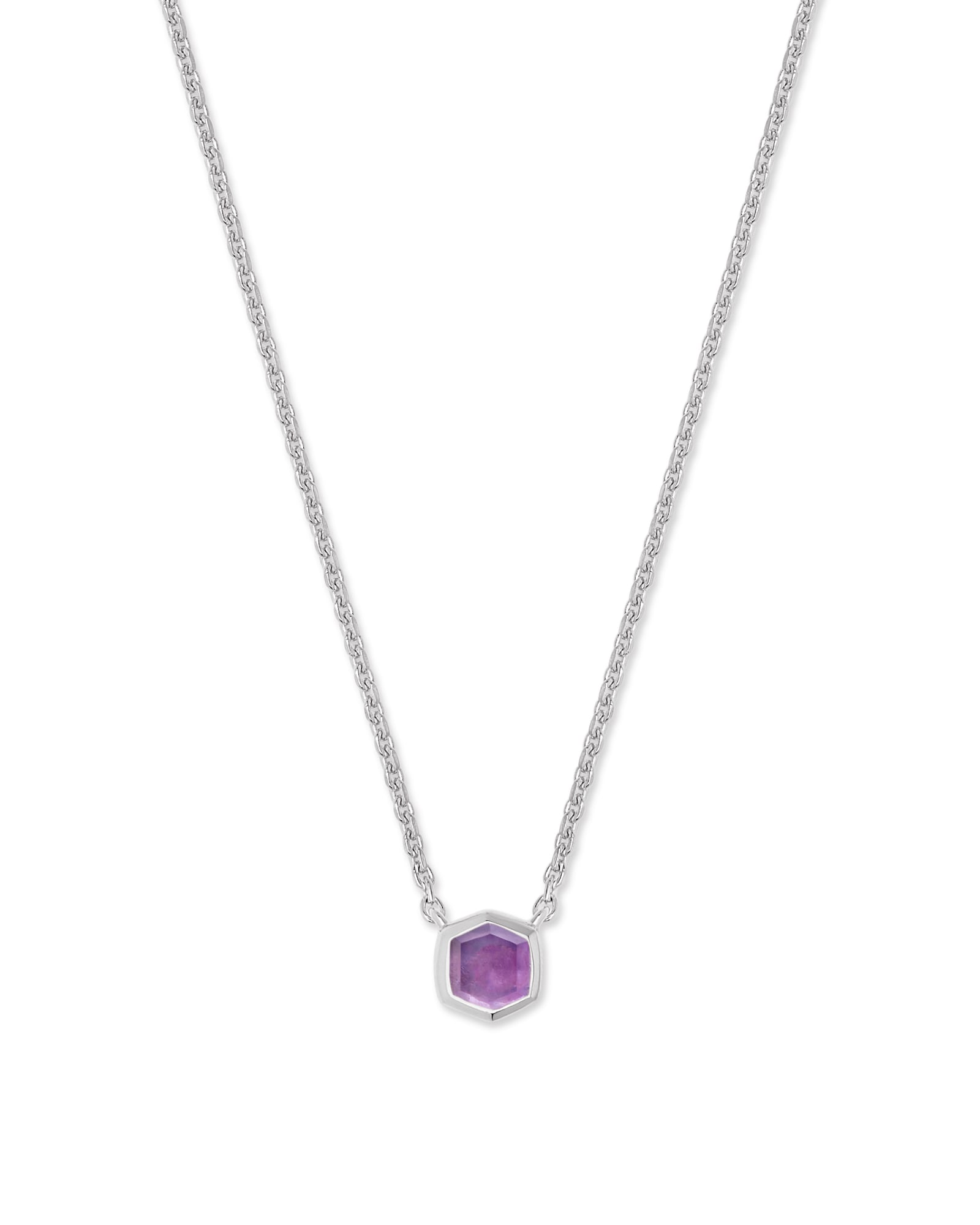 Davie Sterling Silver Pendant Necklace in Amethyst