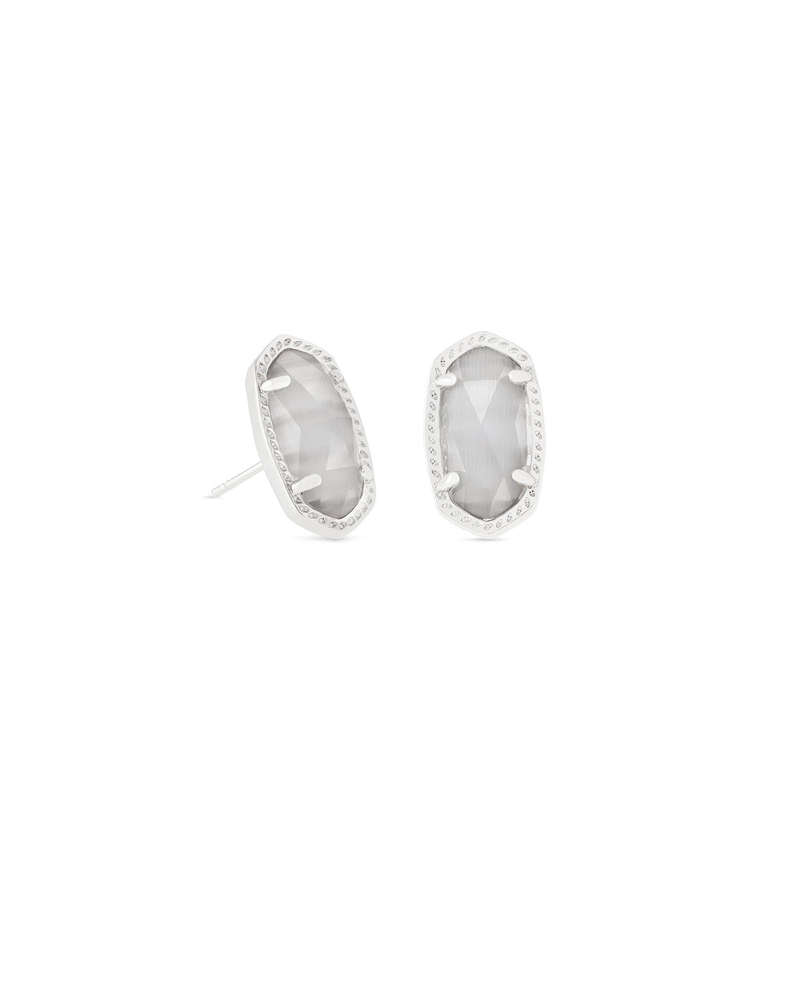 Ellie Silver Stud Earrings in Slate