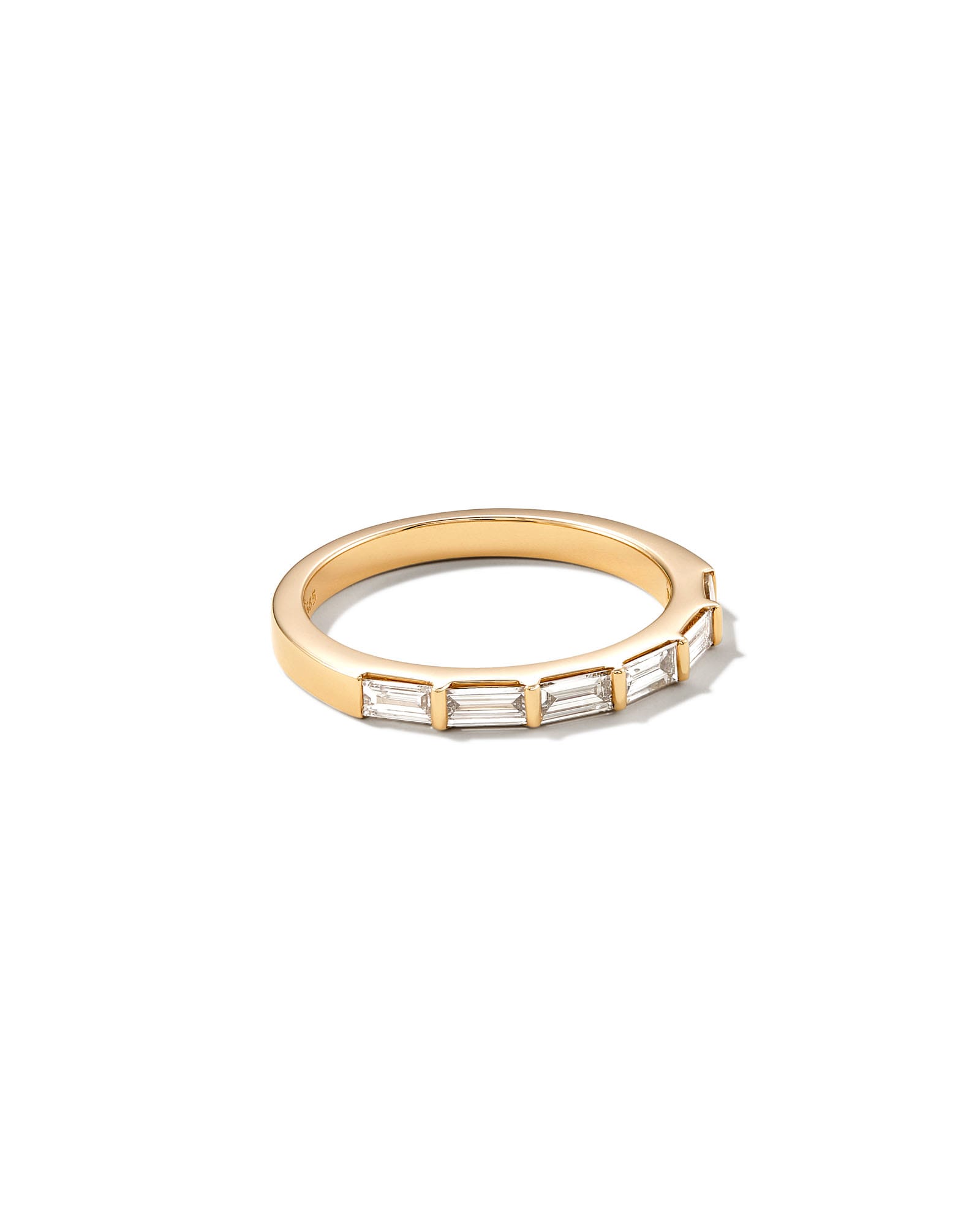 0.57 ct Isabella 14k Yellow Gold Half Eternity Band Ring in White Diamond