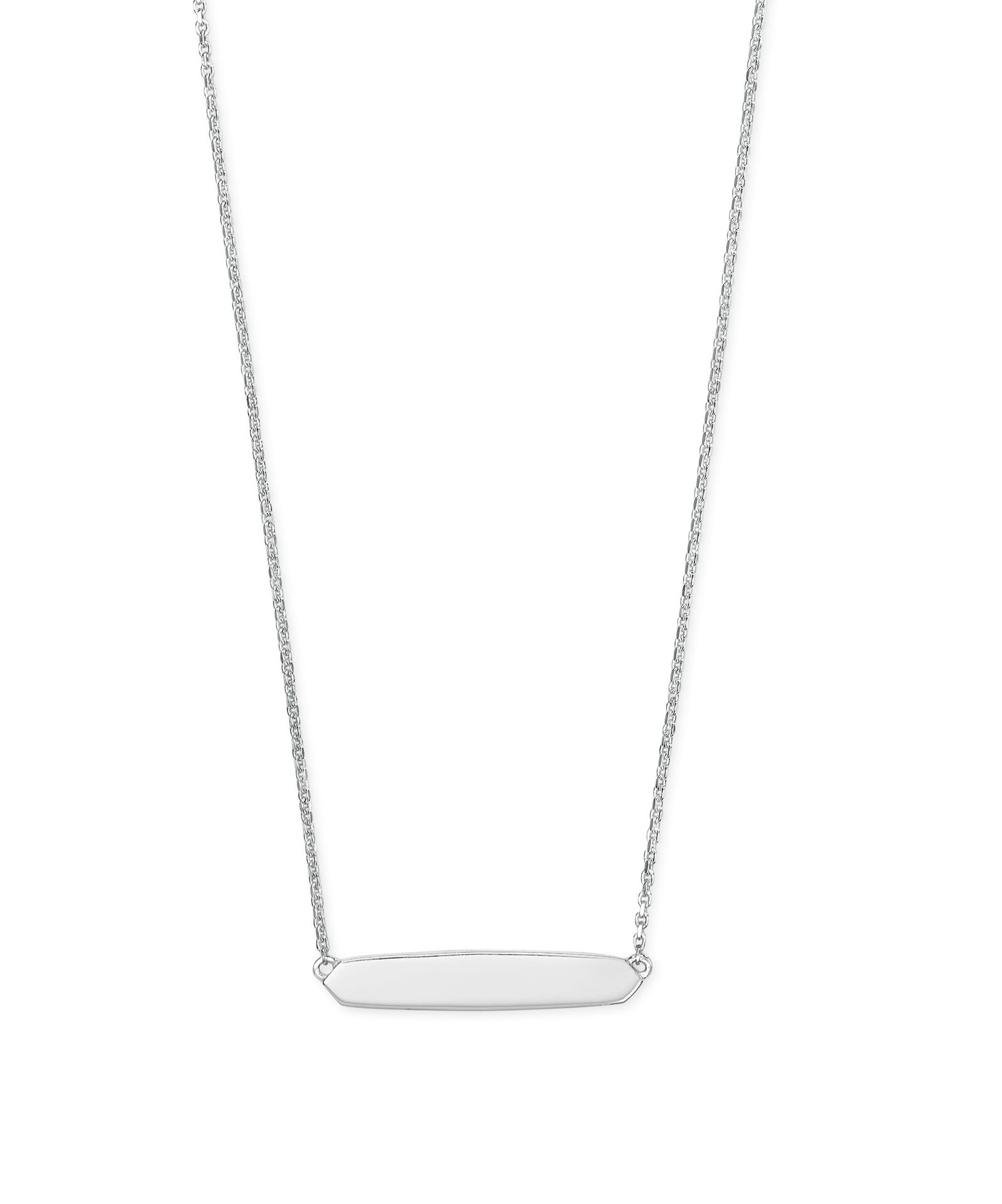 Mattie Bar Pendant Necklace in Sterling Silver