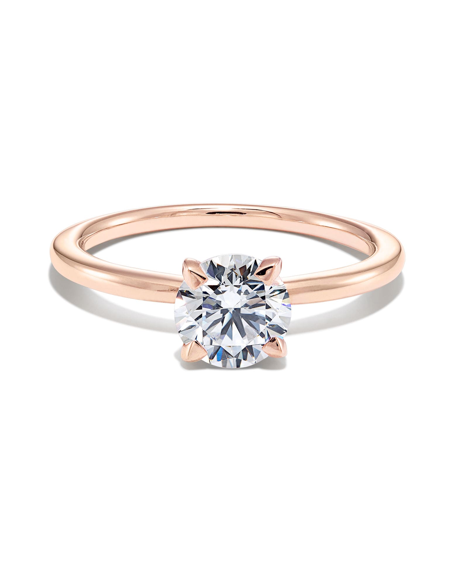1 ct Round Solitaire Engagement Ring in 14k Rose Gold