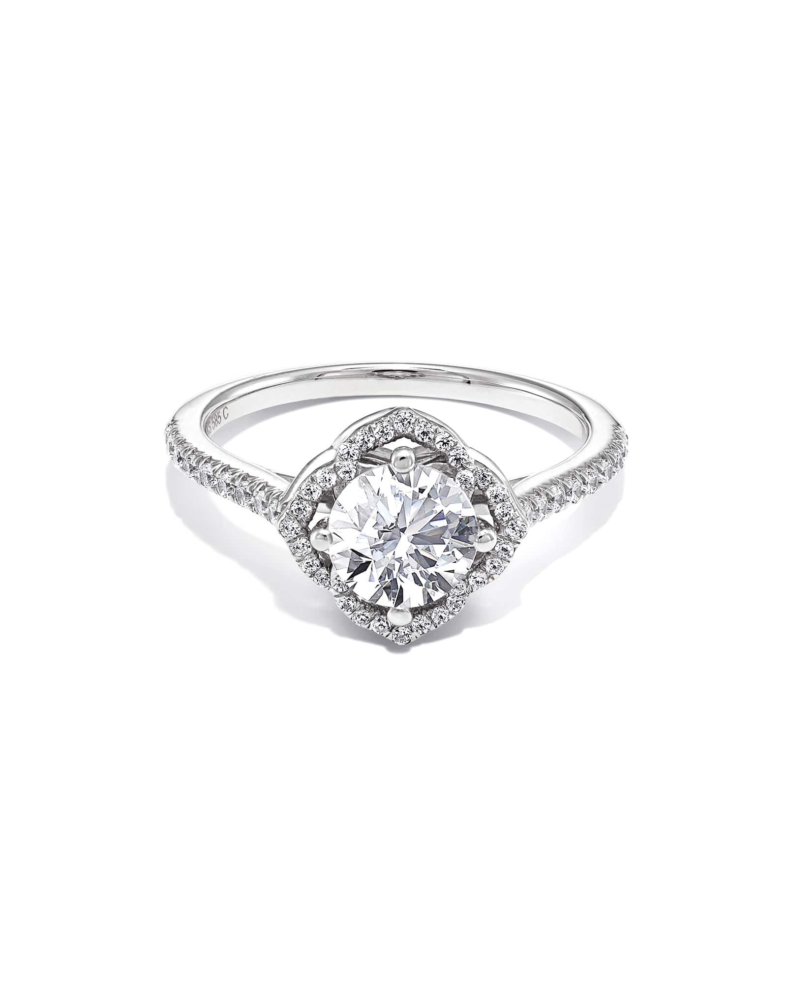 1 ct Lab Grown White Diamond Dira Signature Statement Ring in 14k White Gold