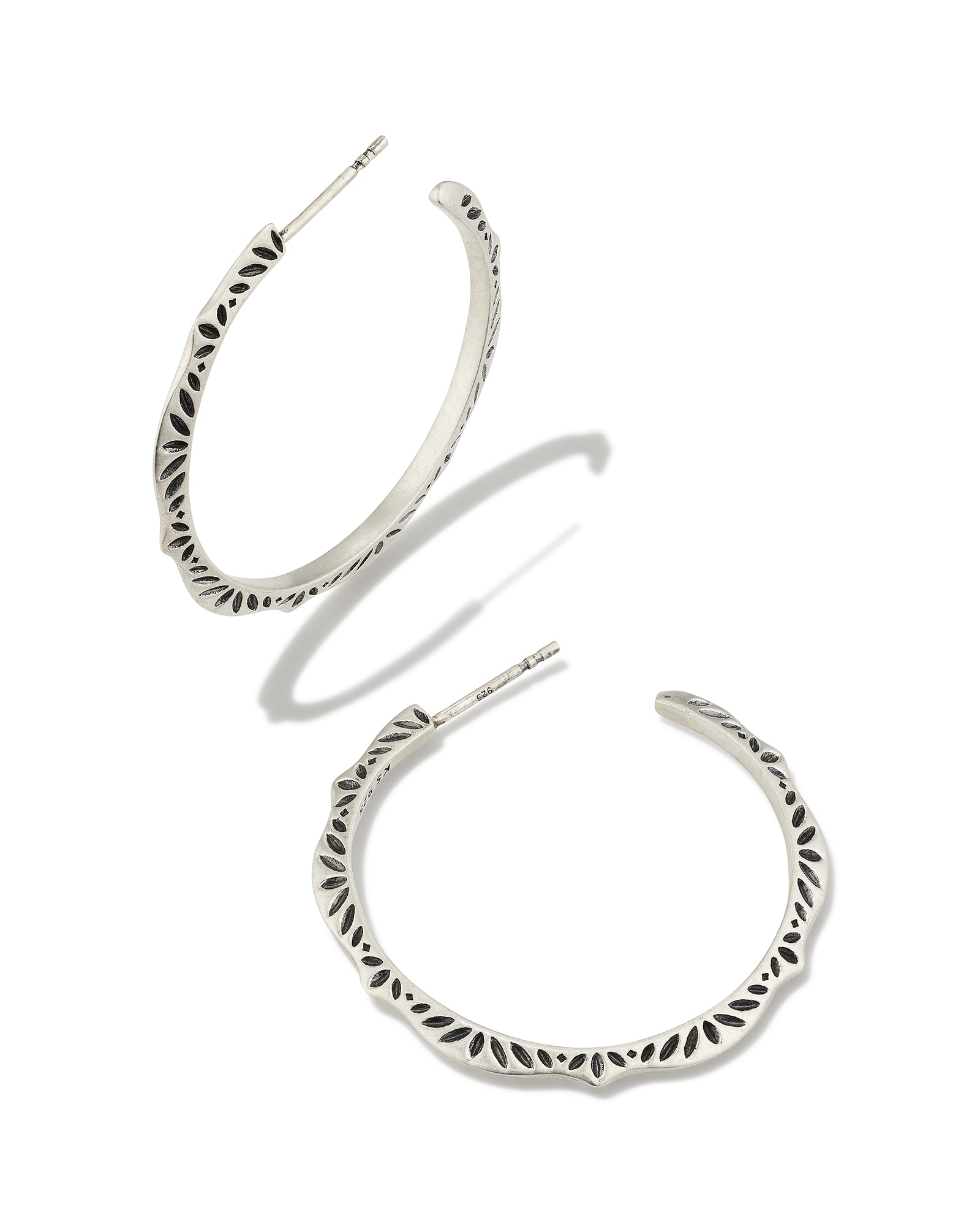 Sophee Hoop Earrings in Oxidized Sterling Silver
