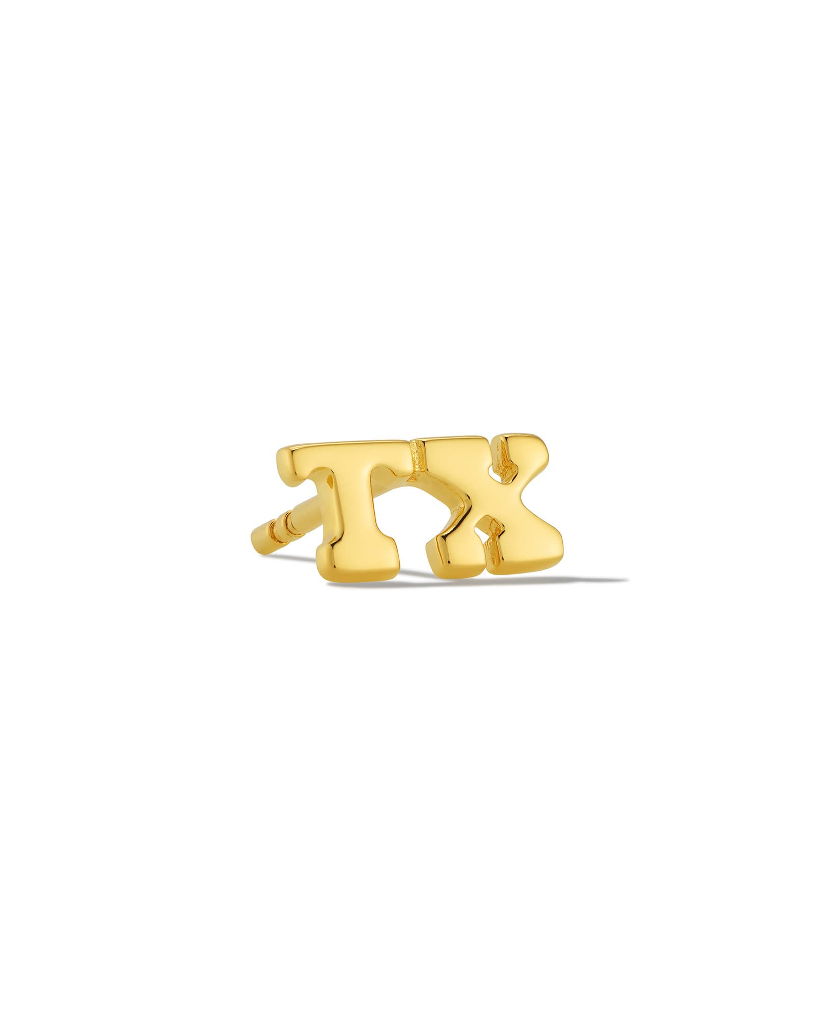 Texas Single Stud Earring in 18k Gold Vermeil